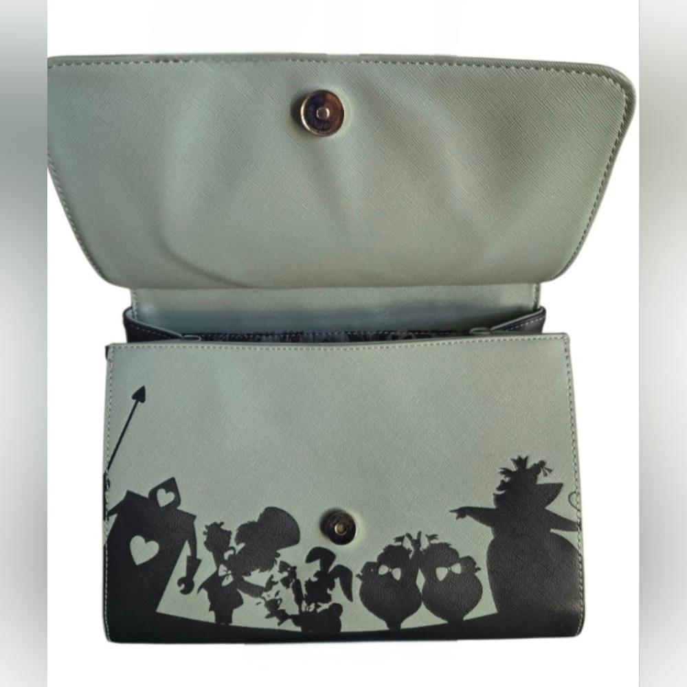 Loungefly x Disney Mint and Pink Floral Shoulder Bag In EUC - Picture 8 of 16